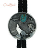Bolo Ties - Turquoise Bolo Tie With Wolf BT0021