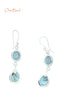 Earrings - Larimar And Blue Topaz Earrings