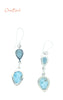 Earrings - Larimar And Blue Topaz Earrings