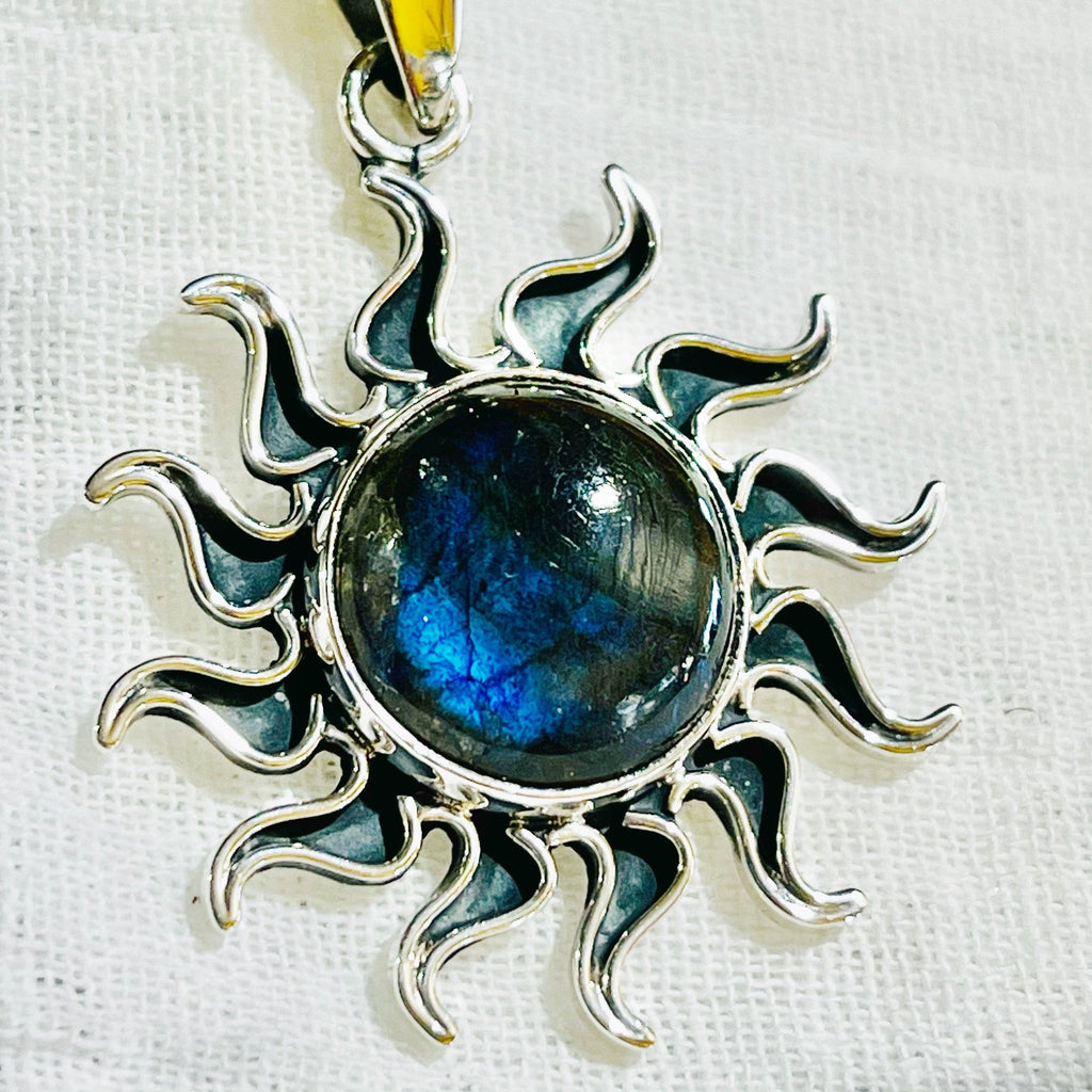 Pendants - Labradorite Pendant - Sun Pendant