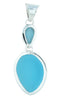 Pendants - Larimar And Sea Glass Pendant