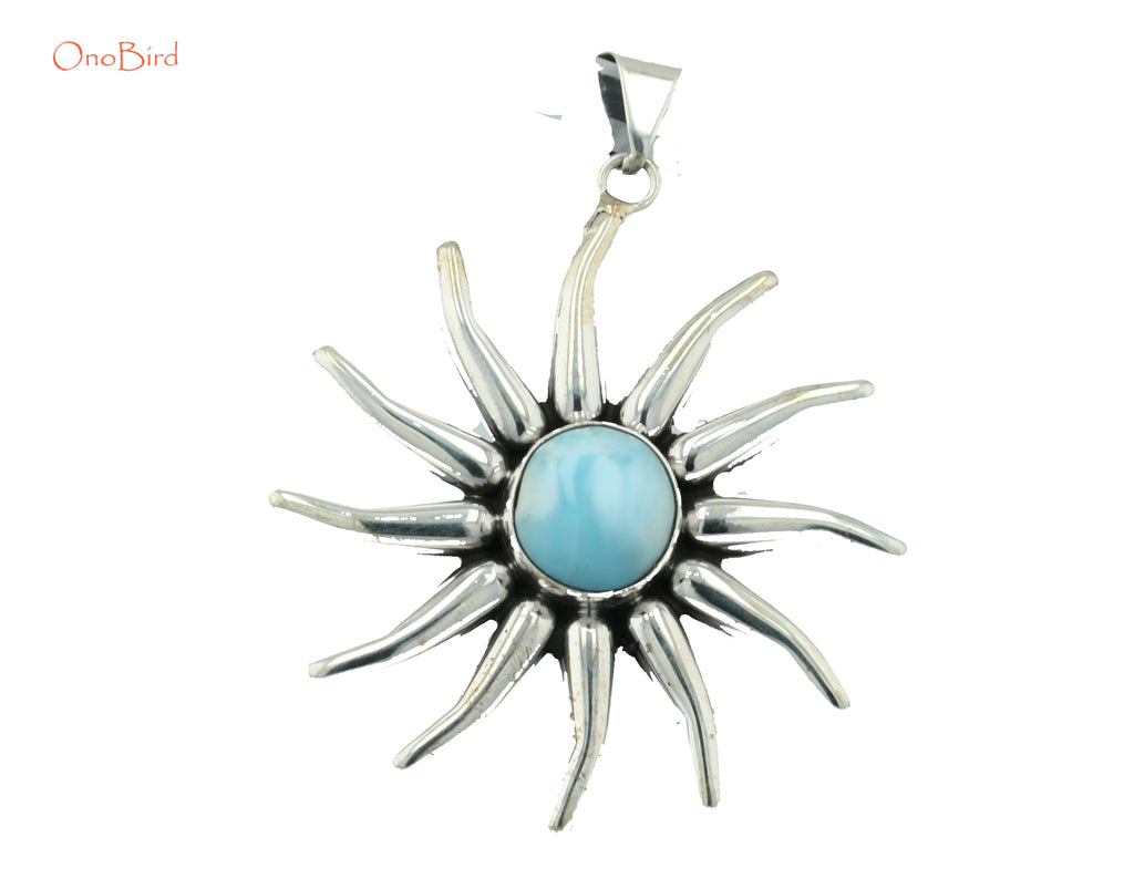 Pendants - Larimar Sunburst Pendant