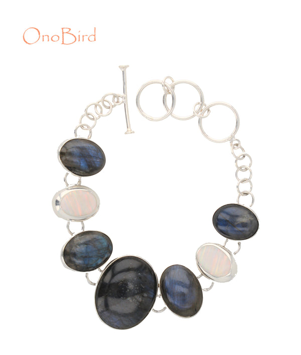 Bracelets - Labradorite And Opal Bracelet