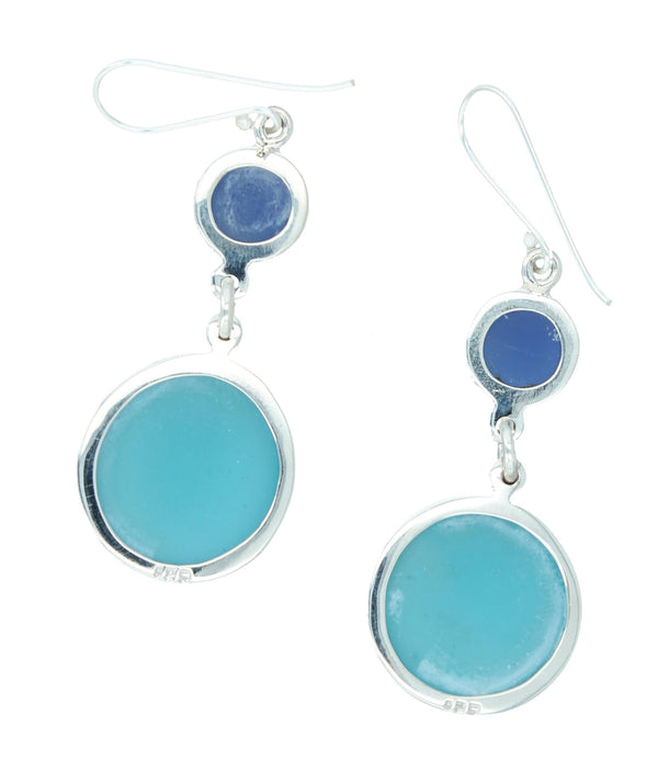 Earrings - Blue Sea Glass Earrings