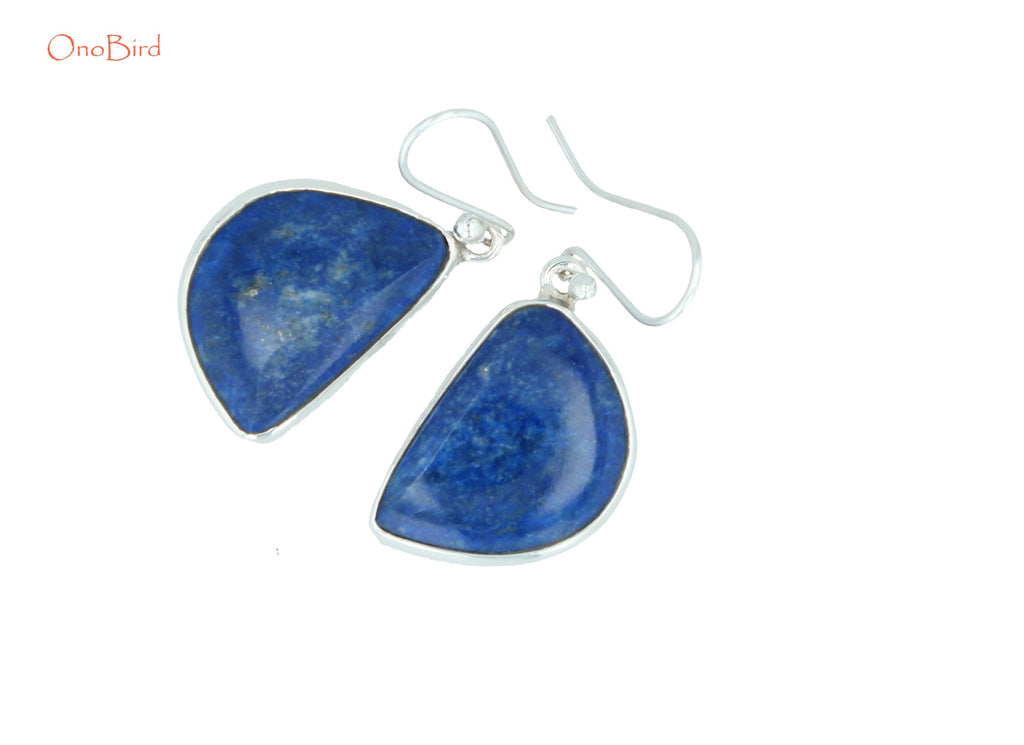 Earrings - Lapis Lazuli Half Moon Earrings