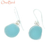 Earrings - Light Blue Sea Glass Earrings