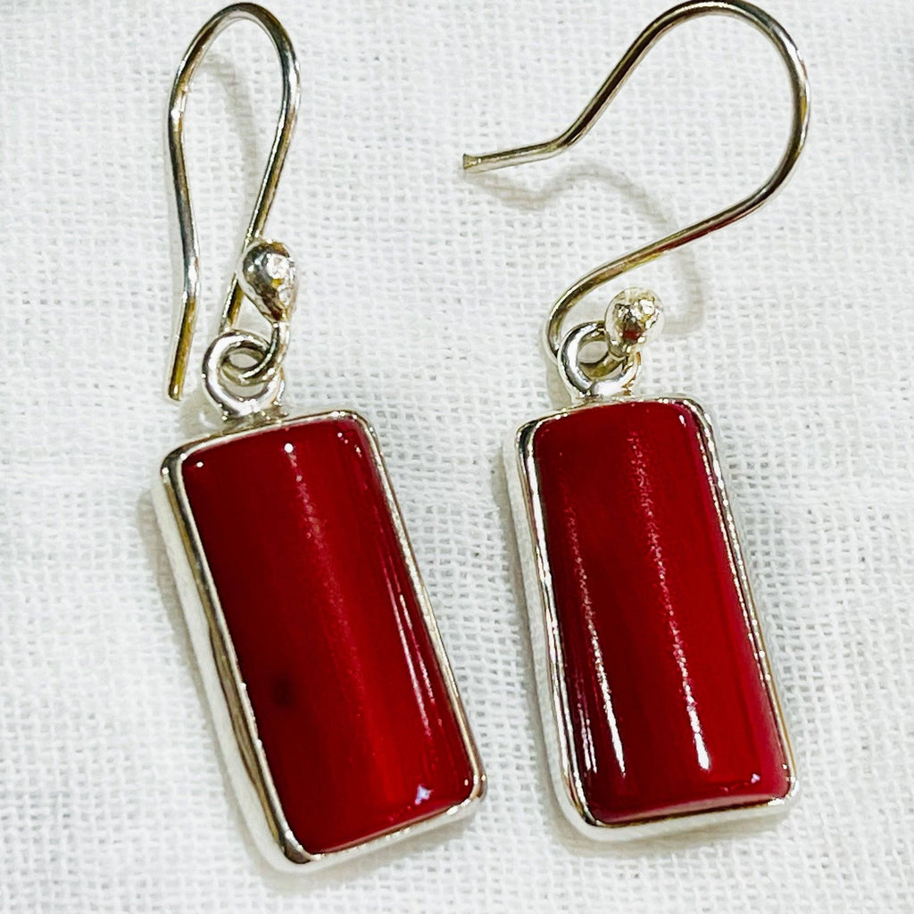 Earrings - Red Coral Earrings SKU: FS-20