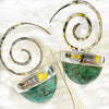 Earrings - Spiral Turquoise Earrings SKU: FS-27