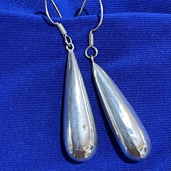 Earrings - Sterling Silver Long Drop Earrings SKU: FS-24