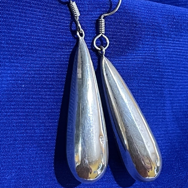 Earrings - Sterling Silver Long Drop Earrings SKU: FS-24