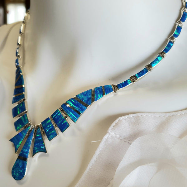Necklaces - Lab Opal Necklace