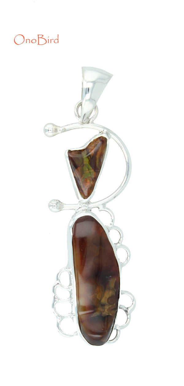 Pendants - Fire Agate - Mexican Opal Pendant