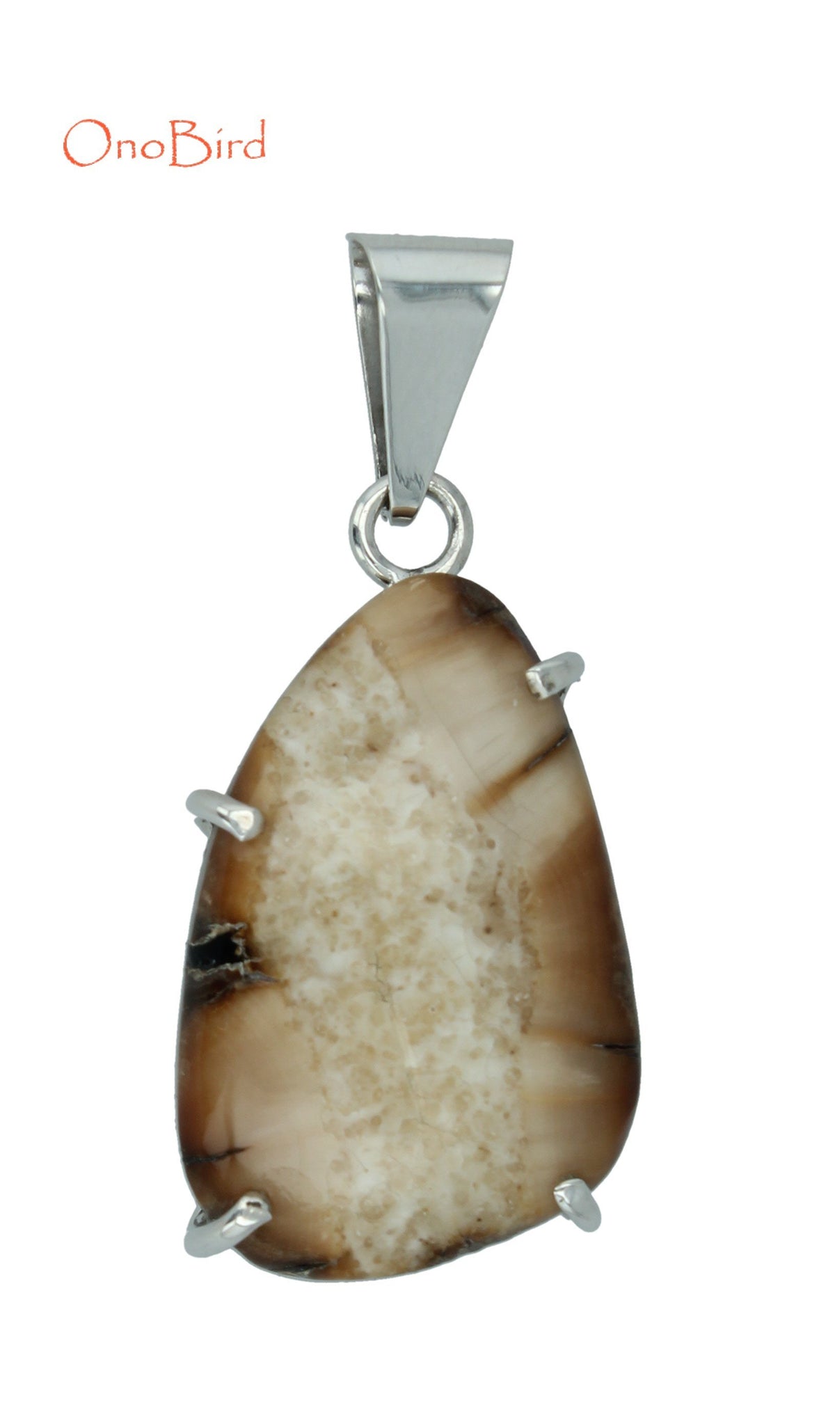 Fossilized Walrus Ivory Pendant SKU: P0252 – Onobird - Main Image