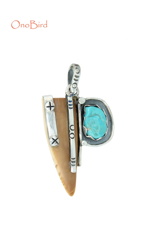 Fossilized Walrus Ivory Pendant SKU: P0120 – Onobird