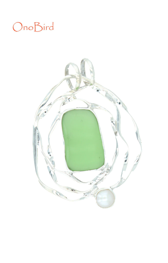 Pendants - Light Green Sea Glass Pendant