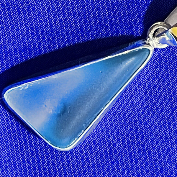 Pendants - Rare Blue Sea Glass Pendant SKU: FS-25