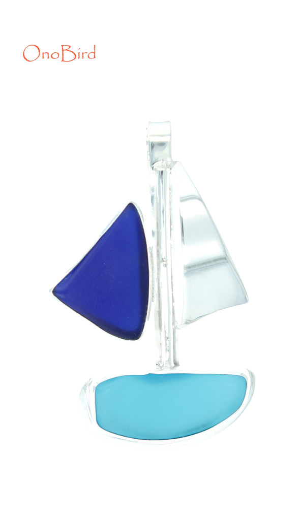 Pendants - Sea Glass Sailboat Pendant