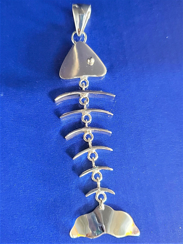 Pendants - Sterling Silver Bone Fish Pendant