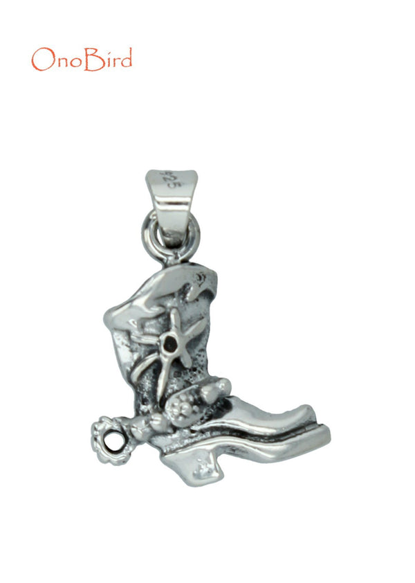 Pendants - Sterling Silver Boot & Spur Pendant